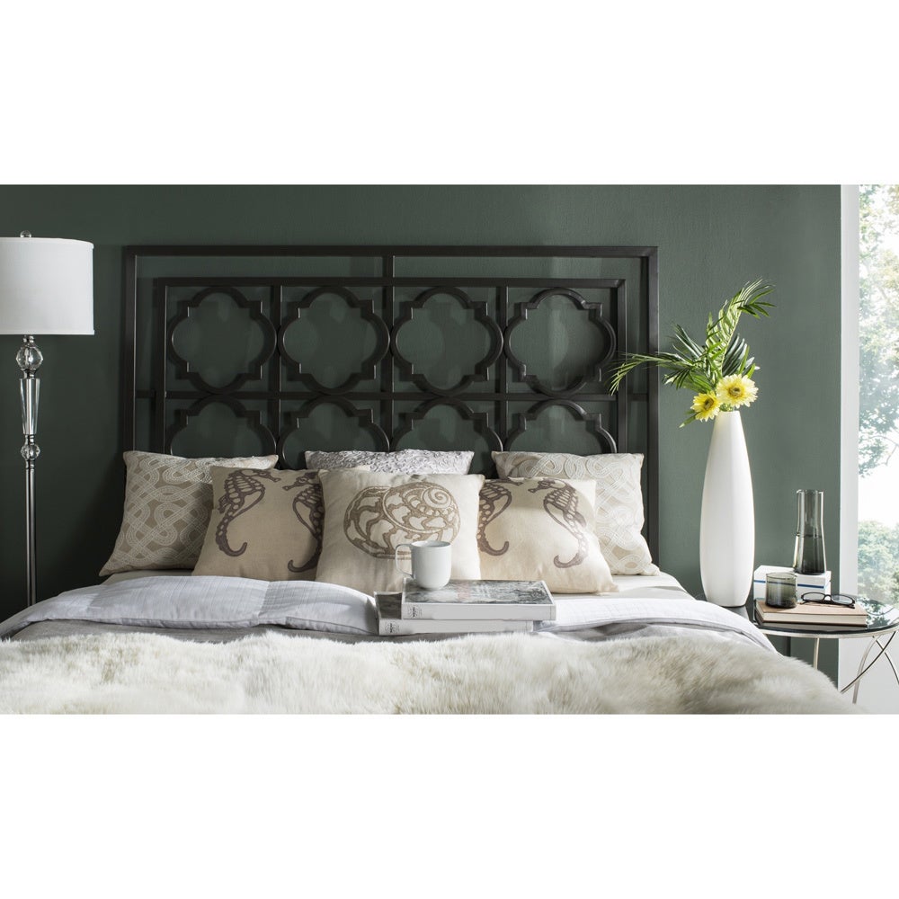 SAFAVIEH Silva Gunmetal Geometric Headboard (Queen) - - 10329096