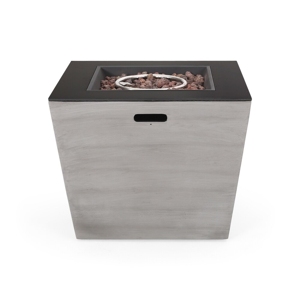 Langton Outdoor Modern 30 Inch Square Fire Pit by Christopher Knight Home   30.00\