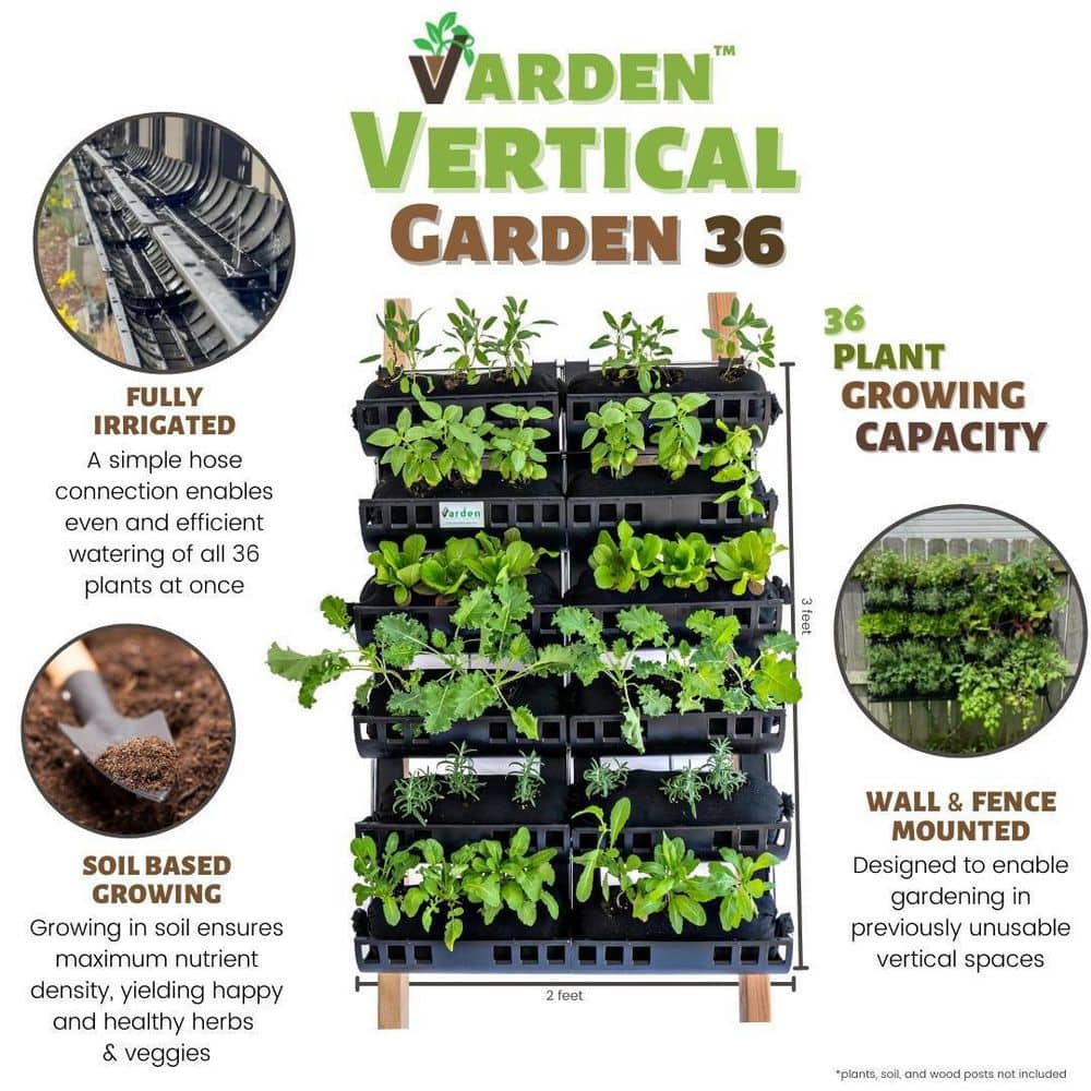 VARDEN 36 Plant Metal Outdoor Vertical Garden Rack VG-OK-829