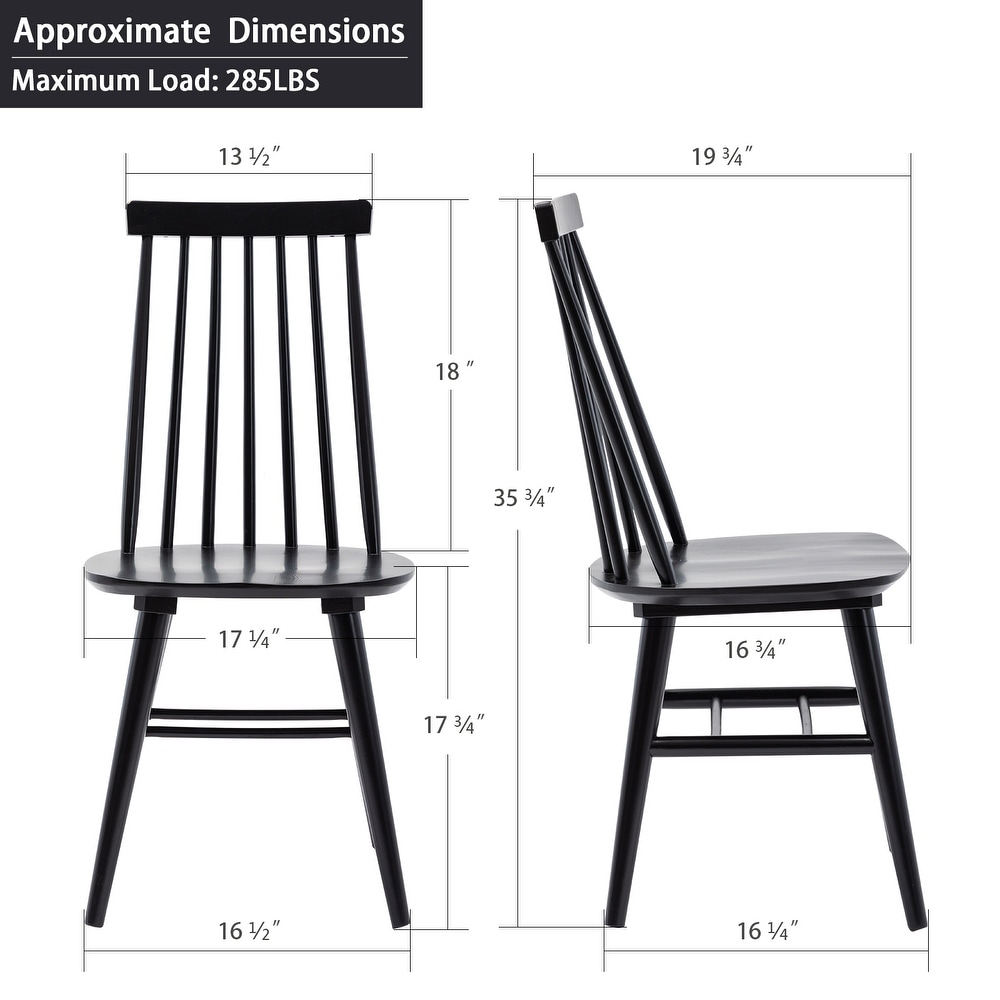 Set of Slat Back Wood Dining Room Kitchen Room Windsor Chairs