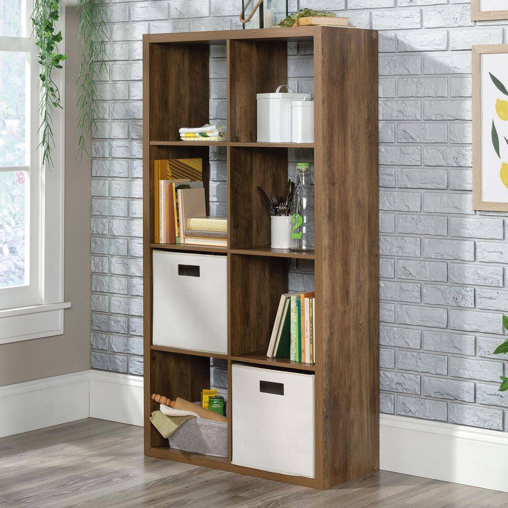 SAUDER 29.843 in. Wide Rural Pine 8-Cube Accent Bookcase 431400