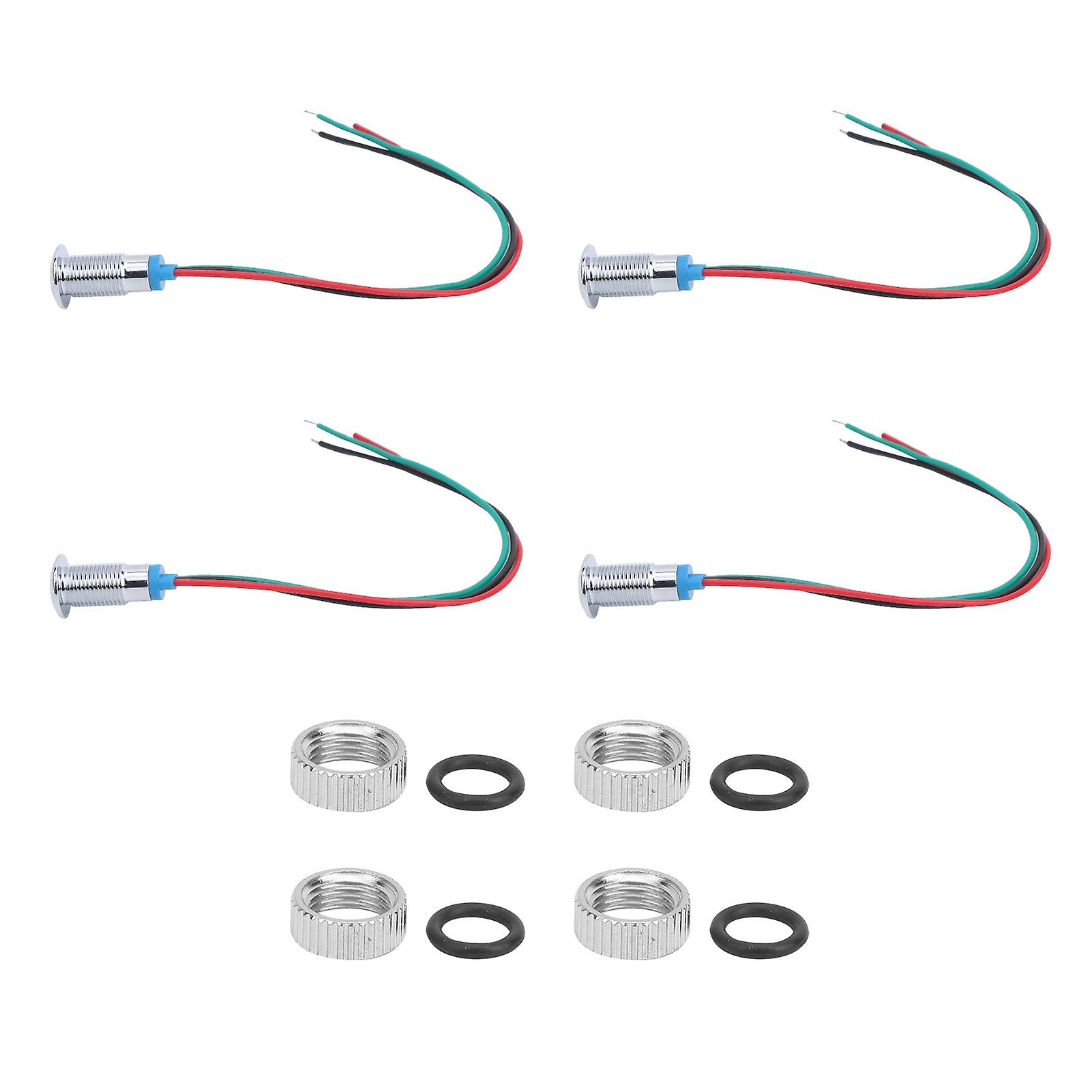 4 Set Led Indicator Light Common Cathode Lamp Industrial Control Components 8mm 110220vred And Green