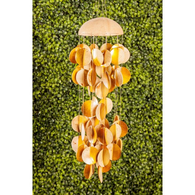 X 5 quot Glass Coastal Abstract Windchime Olivia amp May