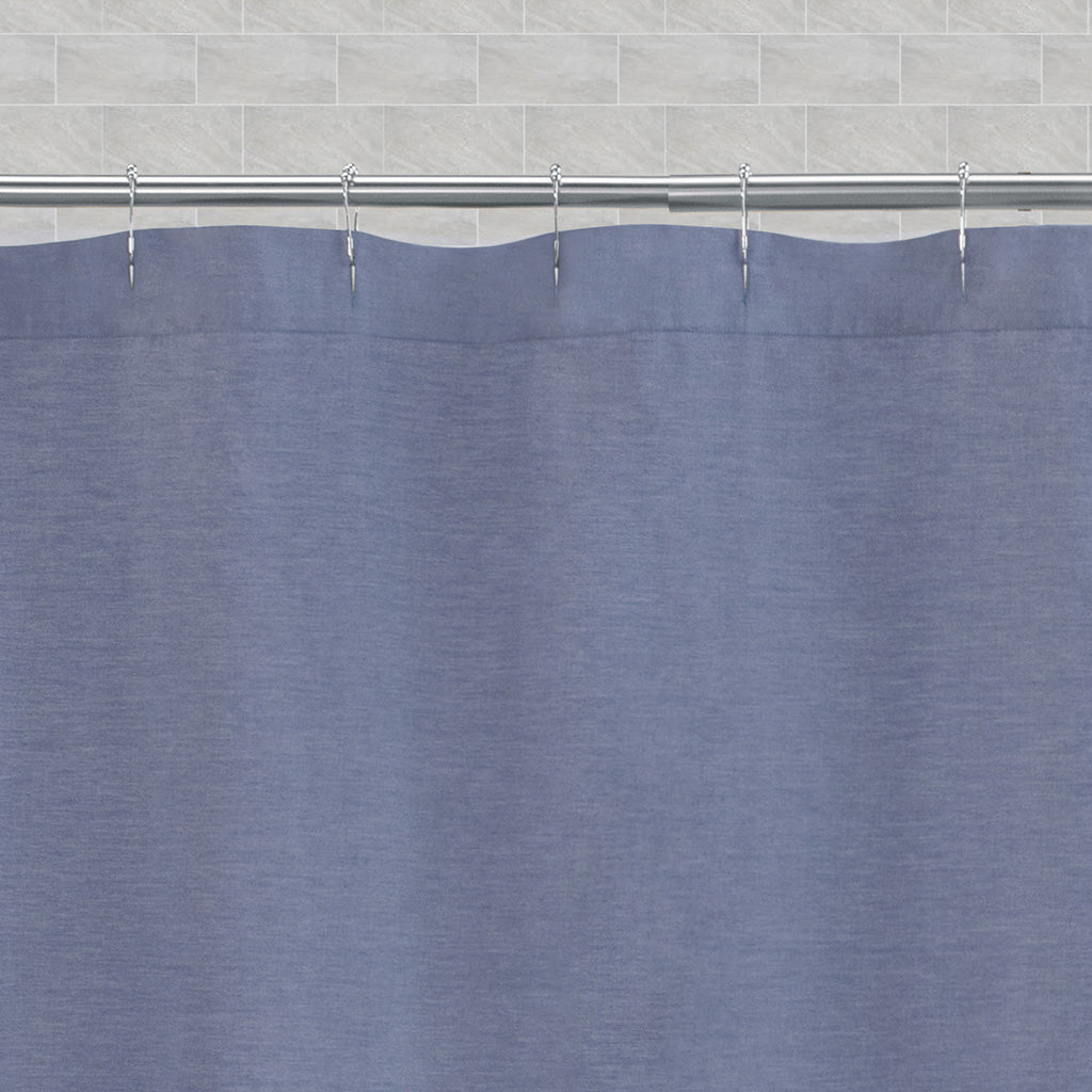 Blue Chambray Shower Curtain