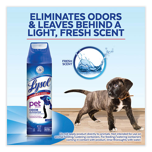 Reckitt Benckiser Lysol Disinfectant Spray II Pet Odor Eliminator | Fresh， 15 oz Aerosol Spray， 12