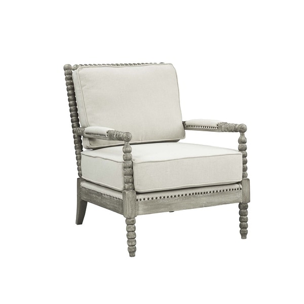 Linen Upholstered Accent Arm Chair