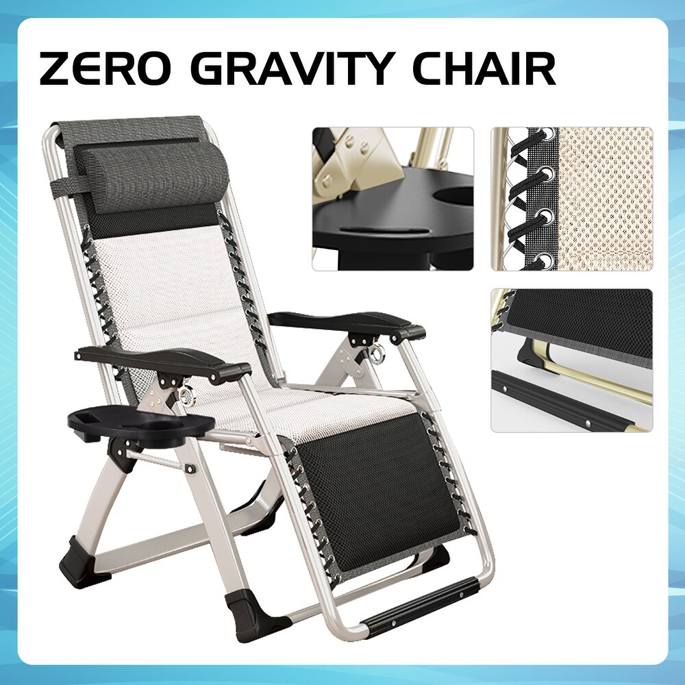 DoCred Zero Gravity Chair  Portable Lawn Recliner  Non removable pad   26 \