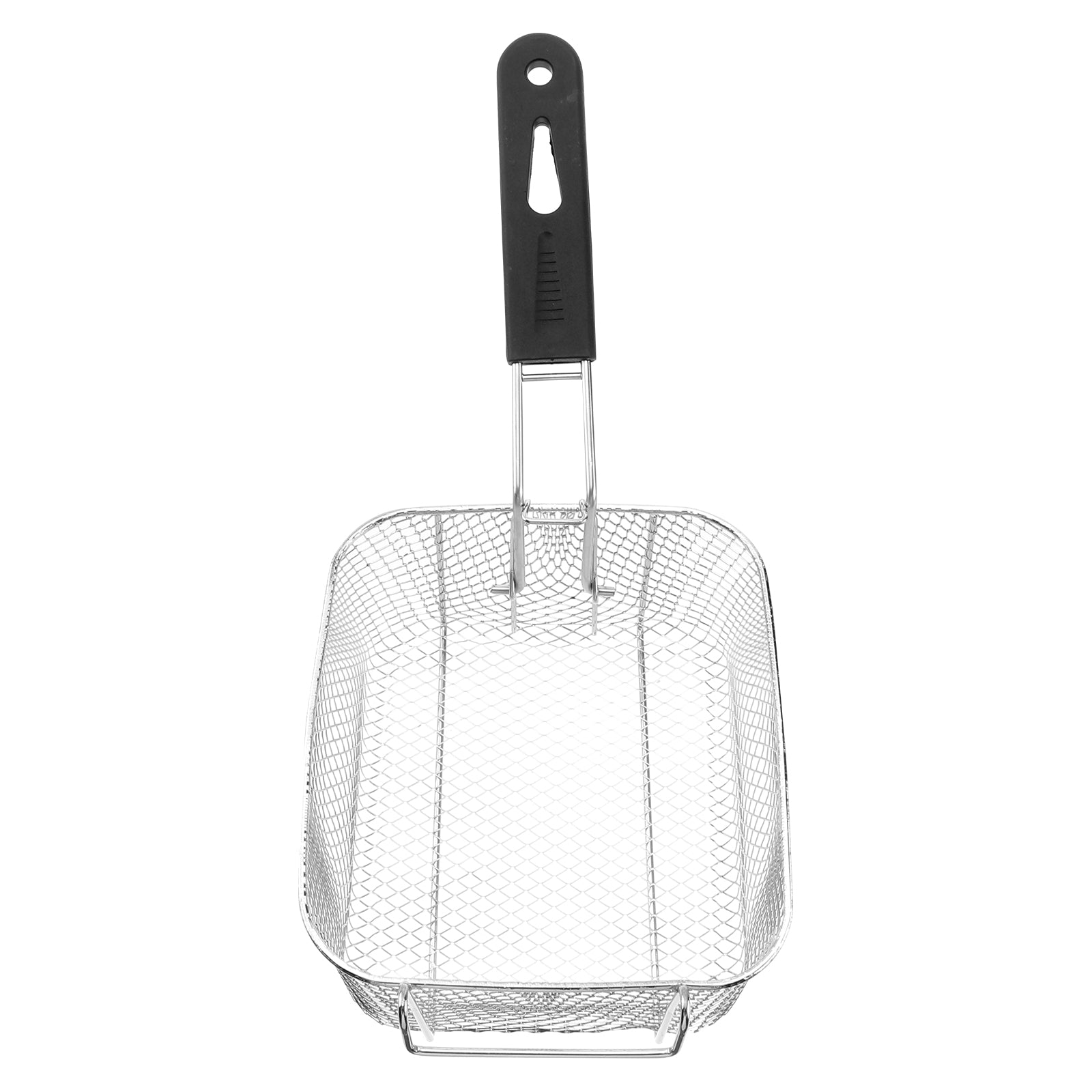 Stainless Steel Deep Fry Basket Wire Mesh Strainer with  Long Handle Frying Cooking Tool Food Presentation Tableware (Silver)