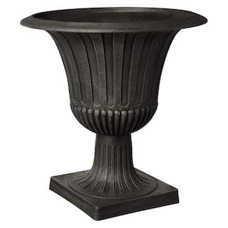 Arcadia Garden Products Worthington 20 in. x 21 in. Black PSW Urn G50BK