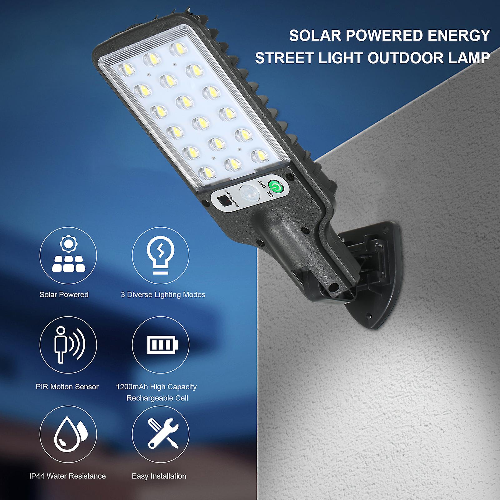 30pcs Cob Solar Powered Energy Street Light Outdoor Lamp Sensitive Light Control/ Pir Motion Inductor/ 3 Lighting Modes Effects/ Ip44 Water Resistance