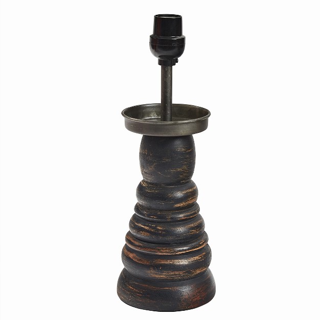 Park Designs Farmhouse Black Pillar Holder Lamp