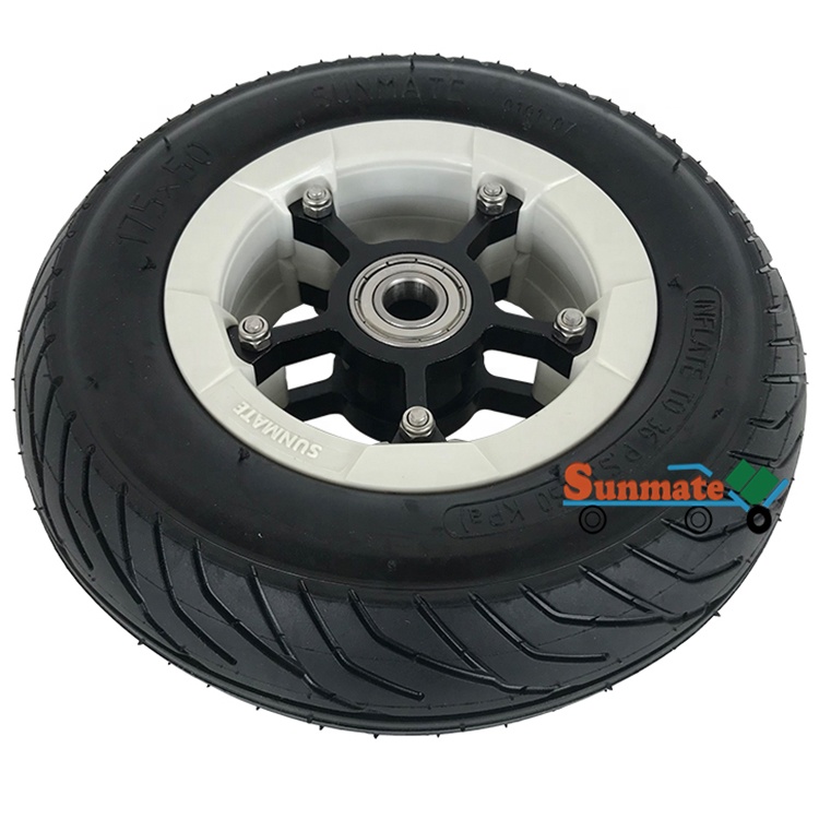 Hot Sale inflated 150x50 175x50 200x50mm 6 7 8 inch off road allow rim electric pro skateboard pneumatic rubber tire