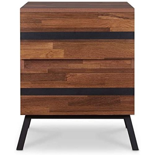 ACME Karine End Table in Walnut   Black 80622