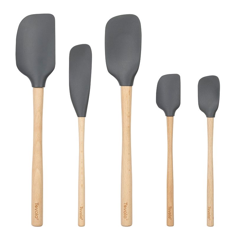 Tovolo Flex-Core 5-pc. Silicone Spatula with Wood Handle Set