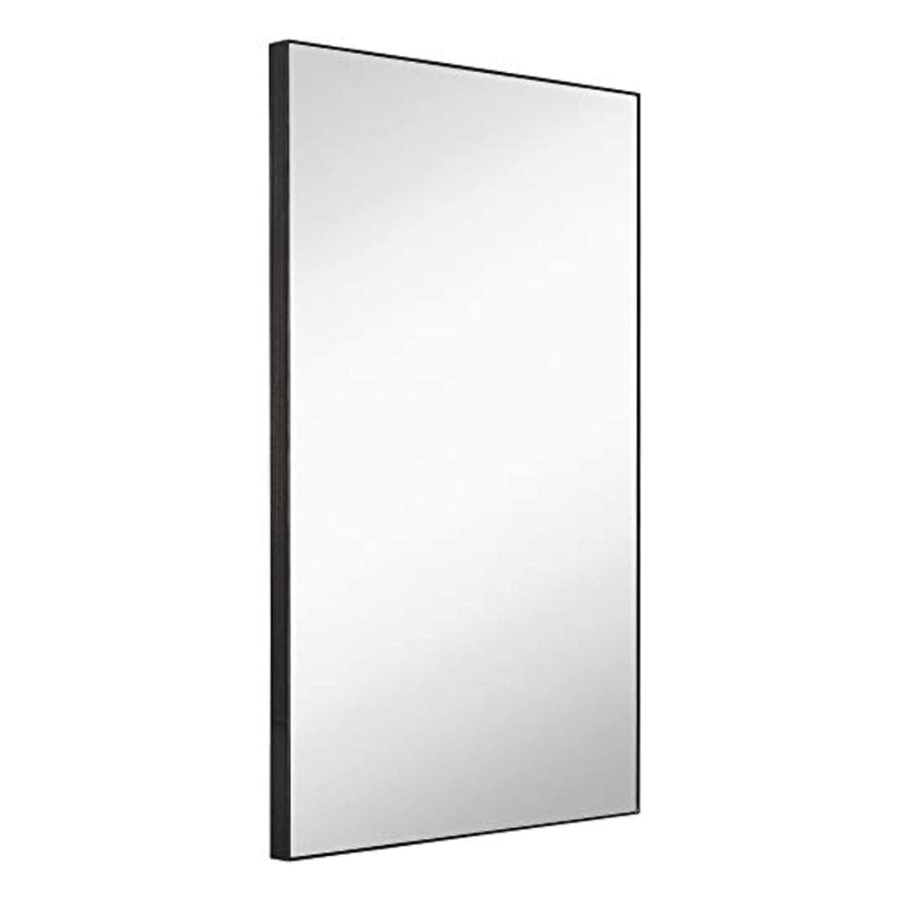 Contemporary Brushed Metal Wall Mirror (24