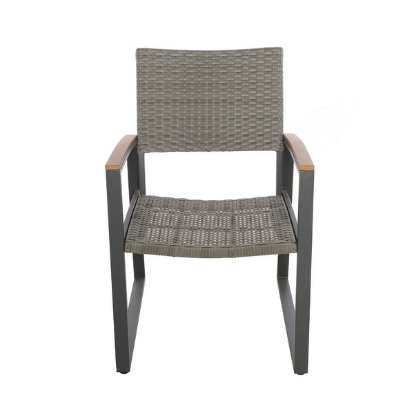 Glasgow Outdoor 2seat Aluminum / Wicker Chat Set by Christopher Knight Home