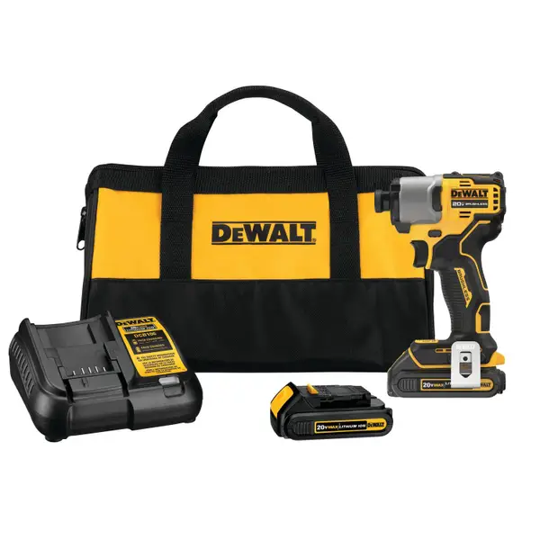 DEWALT 20V MAX* 1/4 Brushless Cordless Impact Driver Kit