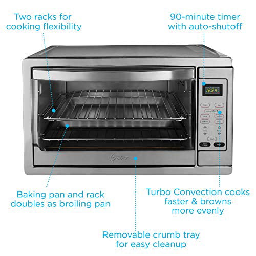 Oster Extra Large Digital Countertop Convection Oven, Stainless Steel (TSSTTVDGXL-SHP)