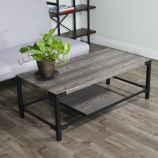 Carbon Loft Maranne Walnut Rectangle Wood/ Metal Coffee Table