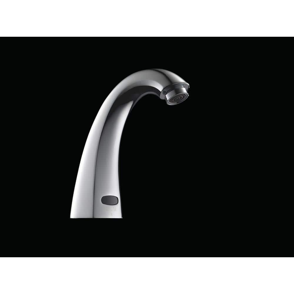 Delta Commercial BatteryPowered Single Hole Touchless Bathroom Faucet in Chrome