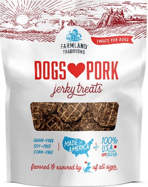 Farmland Traditions USA Dogs Love Pork Grain-Free Jerky Dog Treats