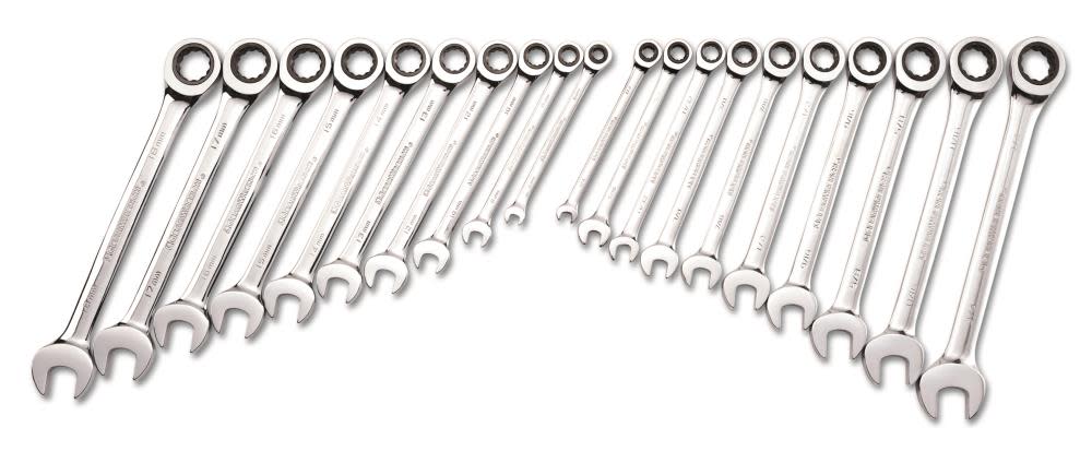 GEARWRENCH SAE/Metric Ratcheting Combination Wrench Set 20pc 35720-06 from GEARWRENCH