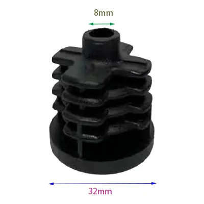 32mm pipe inner rubber joints parts wheel connector desk leg plug Rubber American fence accessories good quality