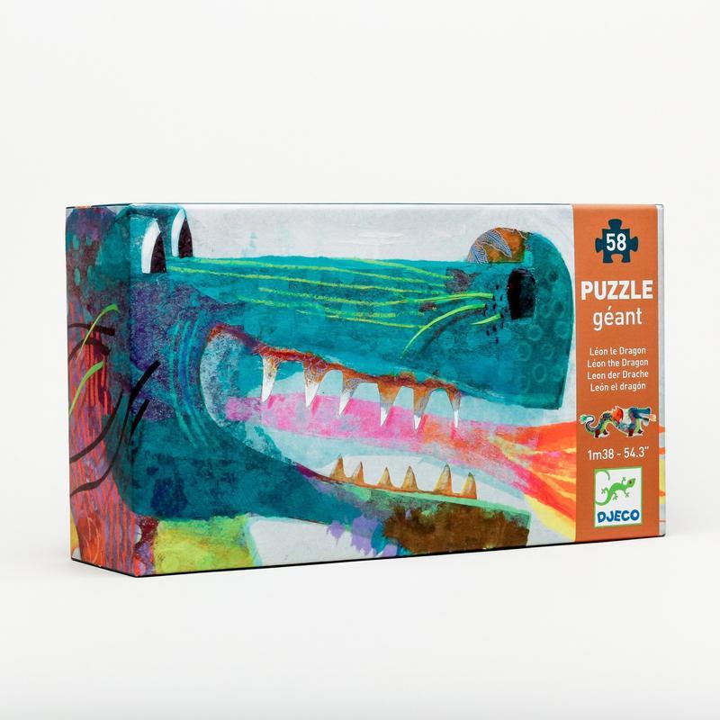 58 Piece Giant Floor Puzzle - Leon the Dragon by Djeco