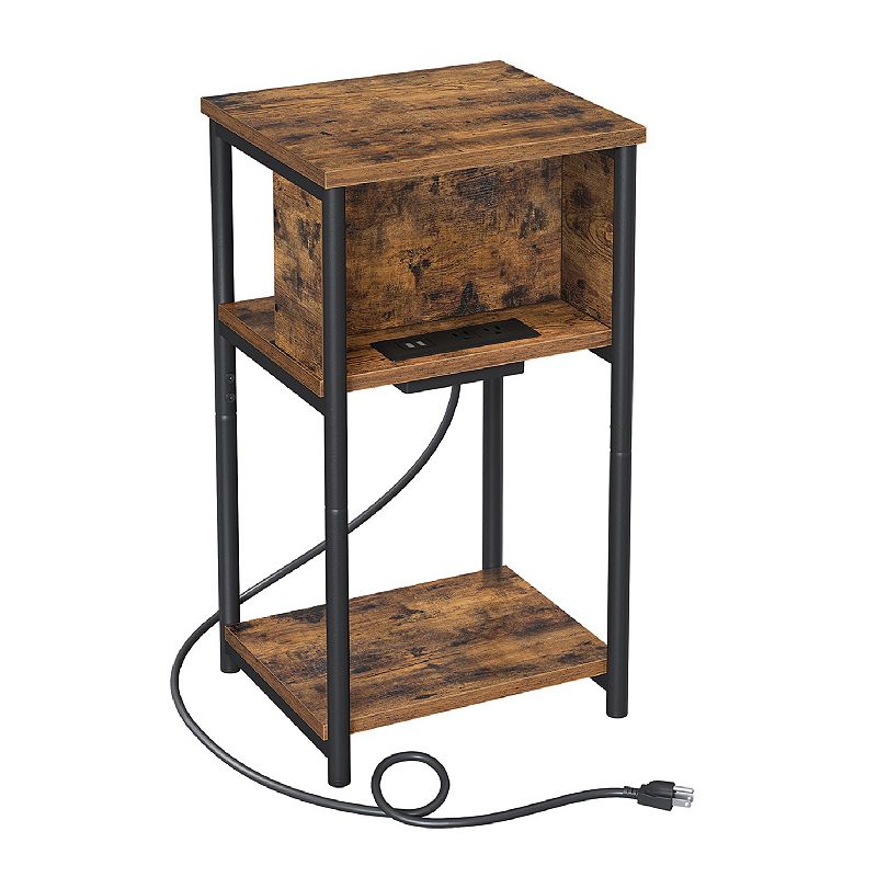 Plug-in Series Side Table Nightstand With Usb Ports And Outlets