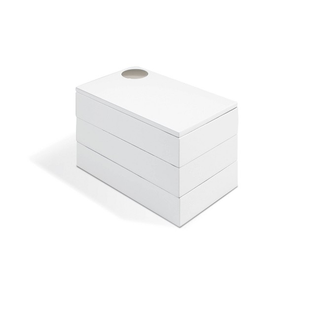 Spindle Jewelry Storage Box White Umbra