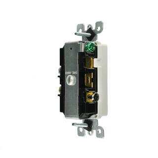 Leviton 15 Amp Decora Commercial Grade Combination Single Pole Rocker Switch and Neon Pilot Light White 5626-W