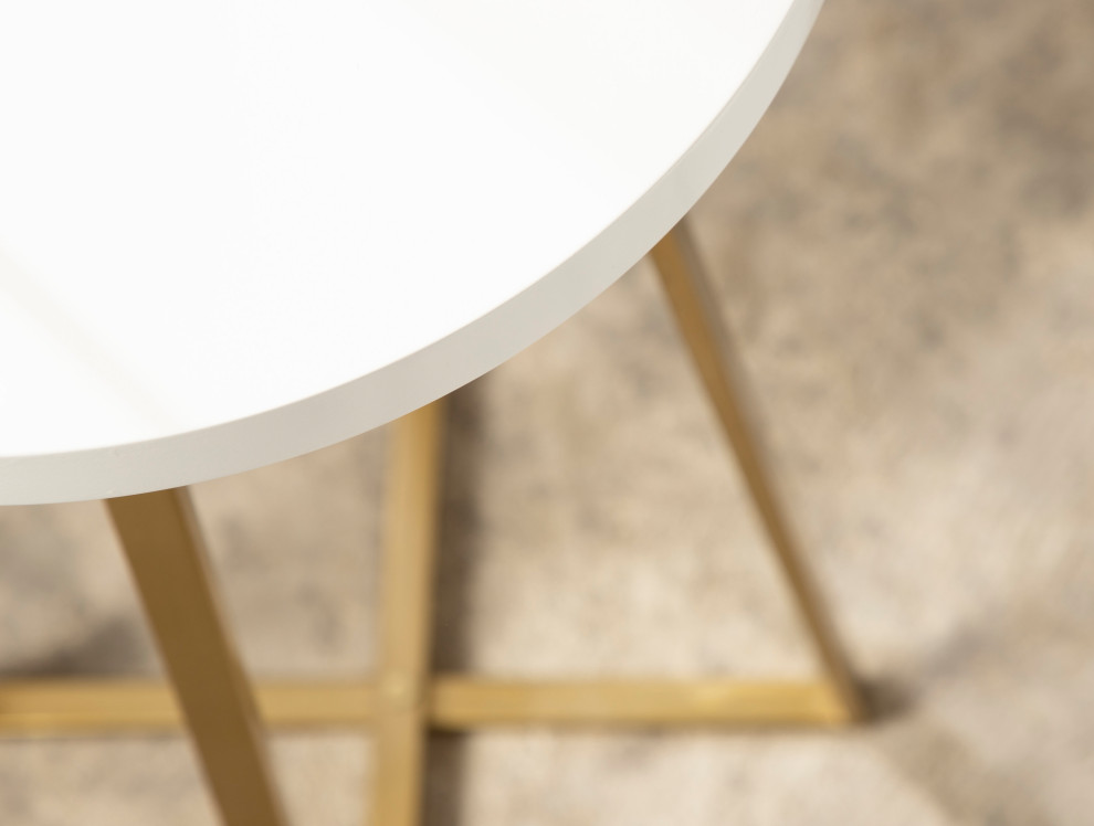 Zia Round Side Table   Industrial   Side Tables And End Tables   by Uniek Inc.  Houzz