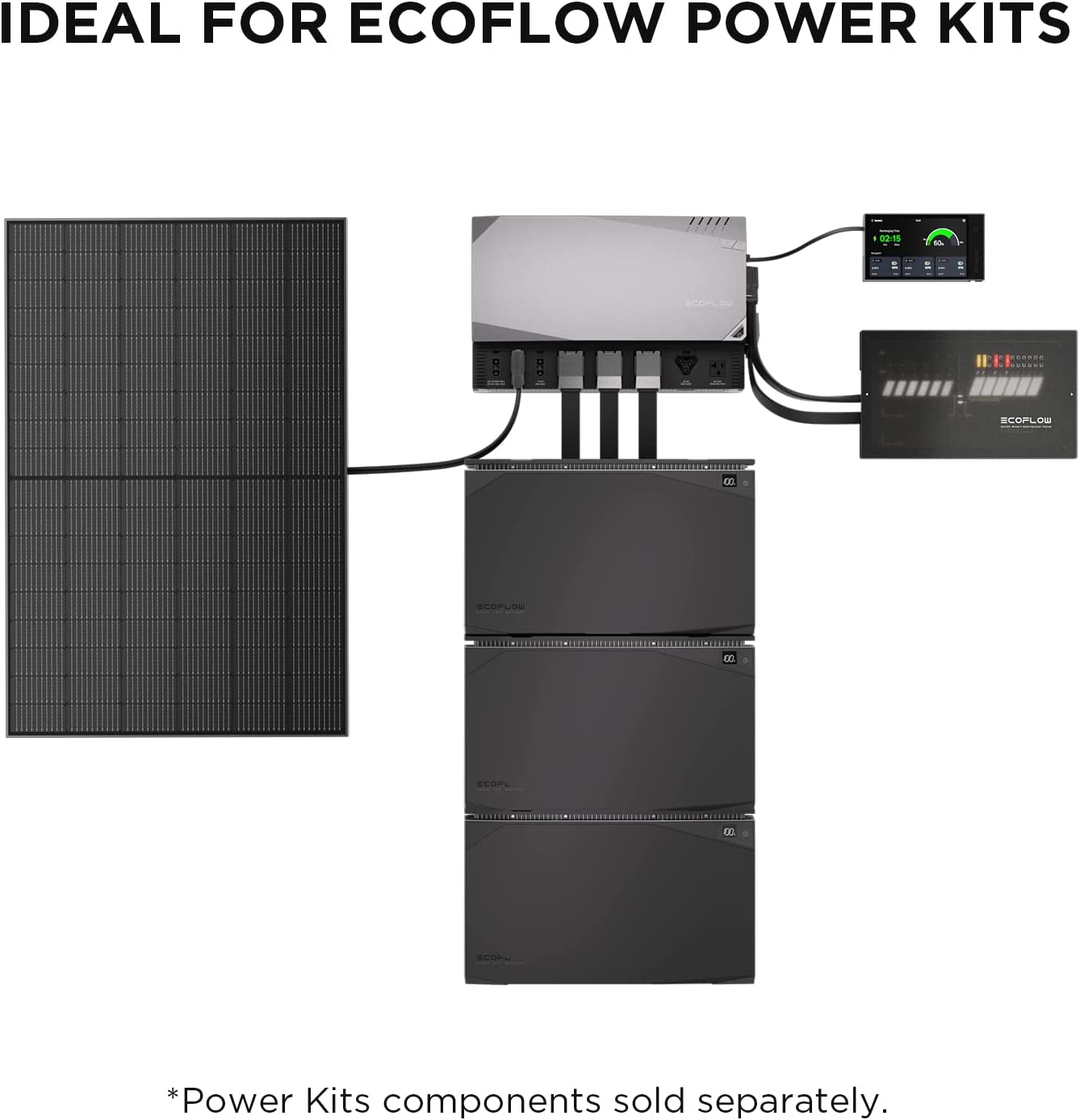 EcoFlow 2Pcs 100W Rigid Solar Panel with High Efficiency Solar Modules, IP68 Waterproofing, Ideal for off-Grid Solar Panel Kits, PV Charging, Power Kits & Ecosystem