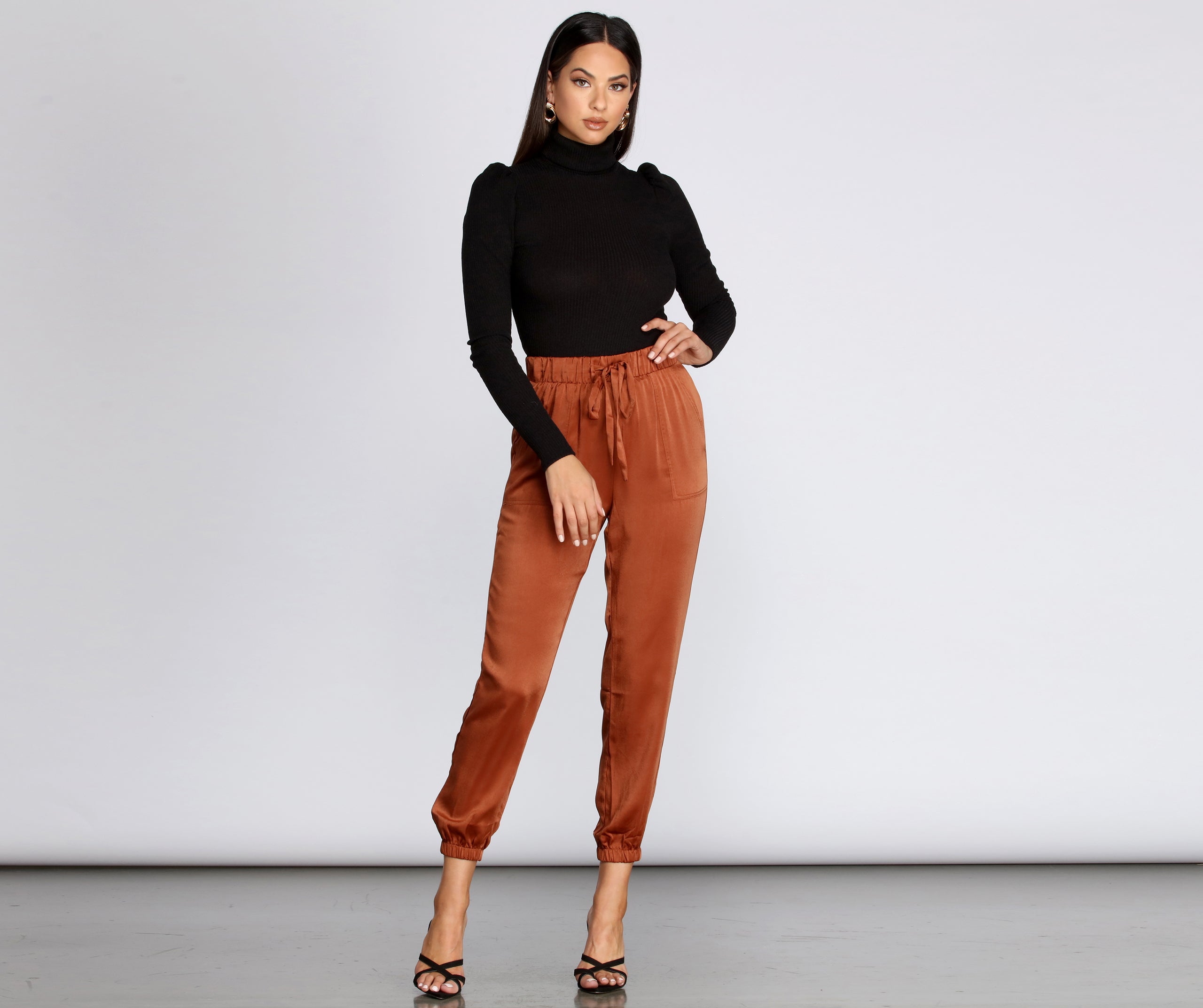 Puff Sleeve Turtleneck Top