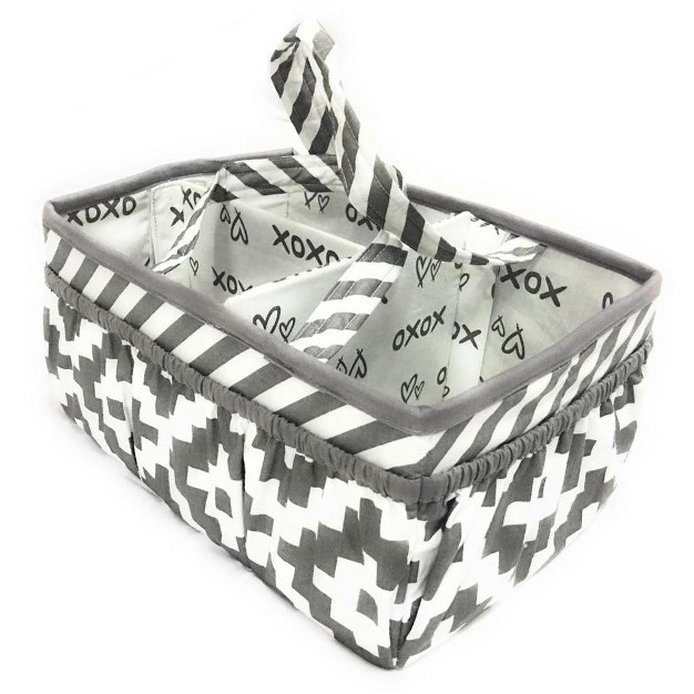 Bacati Love Gray white Storage Caddy