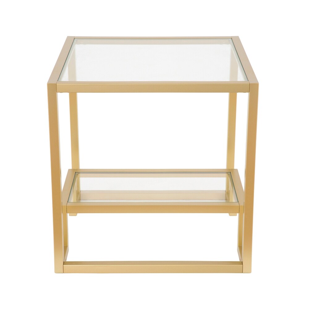 Athena Gold Geometric Luxe Side Table