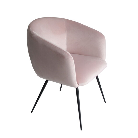 Modrest Luzerne Modern Pink Velvet Dining Chair B0...