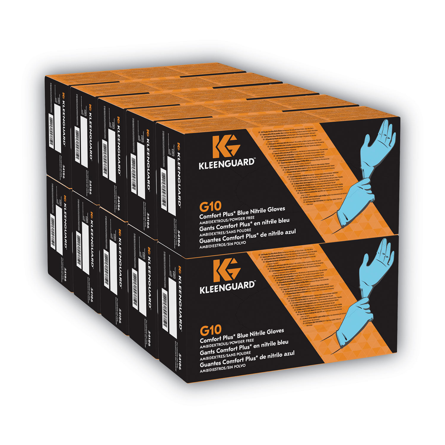 G10 Comfort Plus Blue Nitrile Gloves by KleenGuardandtrade; KCC54186