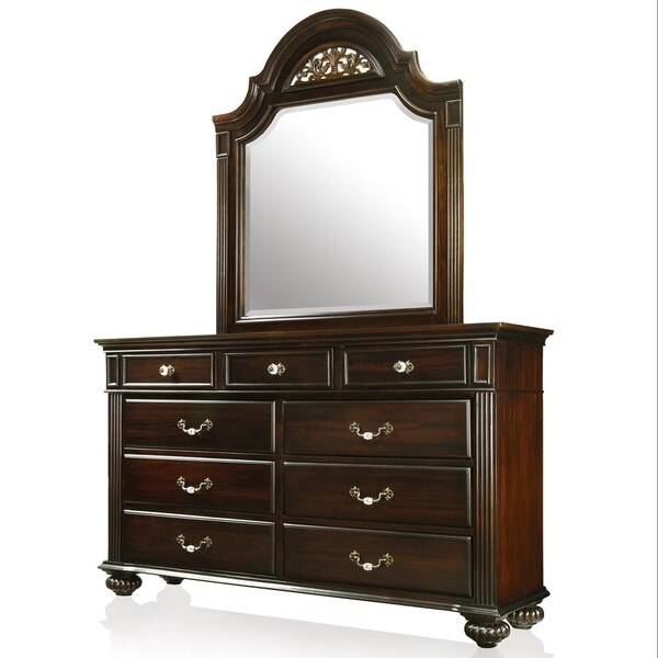 Furniture of America Vame 9-Drawer 2-piece Dresser and Mirror Set - - 9272985