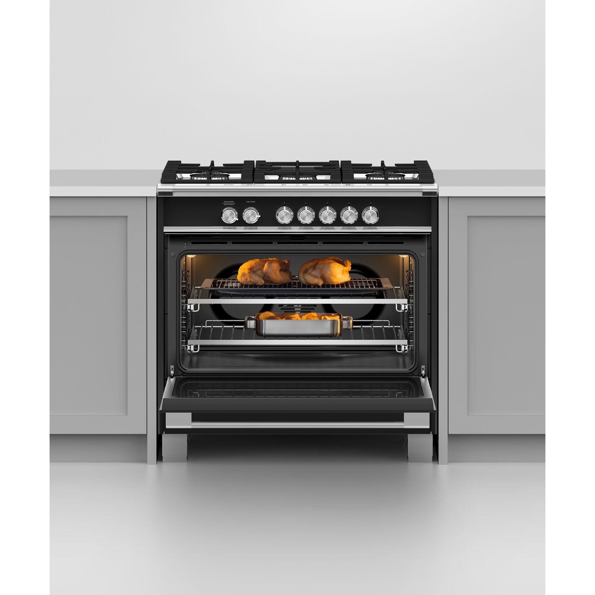 Fisher & Paykel 36-inch Freestanding Gas Range with AeroTech? Technology OR36SCG4B1