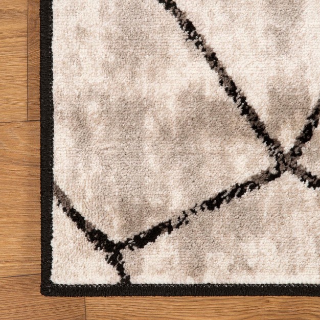 Contemporary Modern Geometric Cobblestone Indoor Runner Or Area Rug By Blue Nile Mills