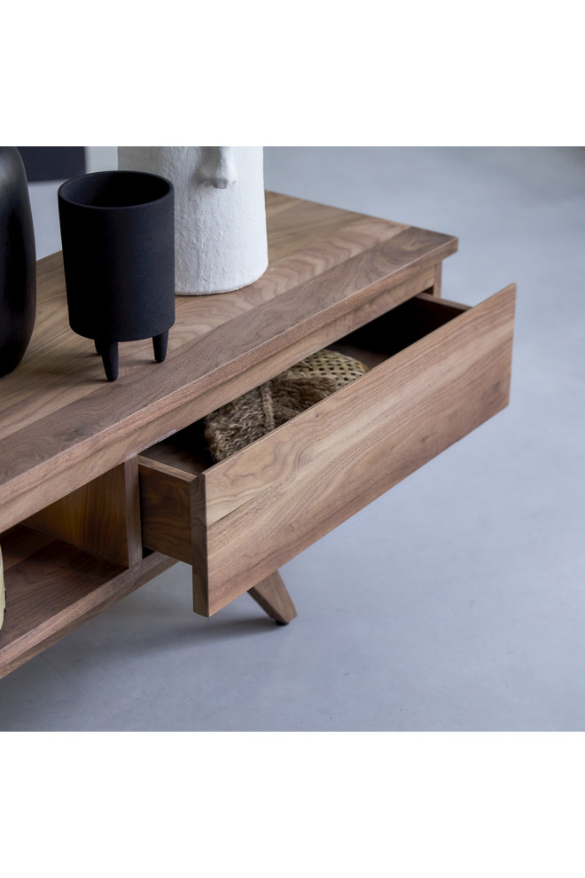 Solid Walnut TV Unit  Tikamoon Esm‚àö¬©e   Midcentury   Entertainment Centers And Tv Stands   by Oroa   Distinctive Furniture  Houzz