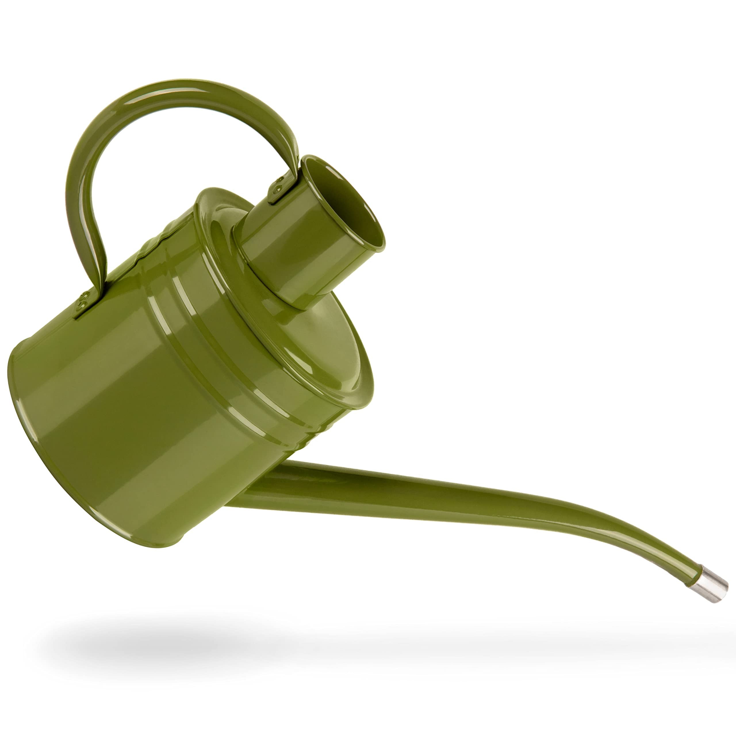 Homarden 34 Oz Green Watering Can - Metal Watering Can With Long Spout