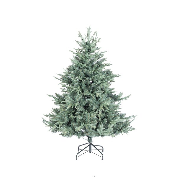 Lush 5 Foot Prelit Blue Spruce Christmas Tree with Mixed Tips