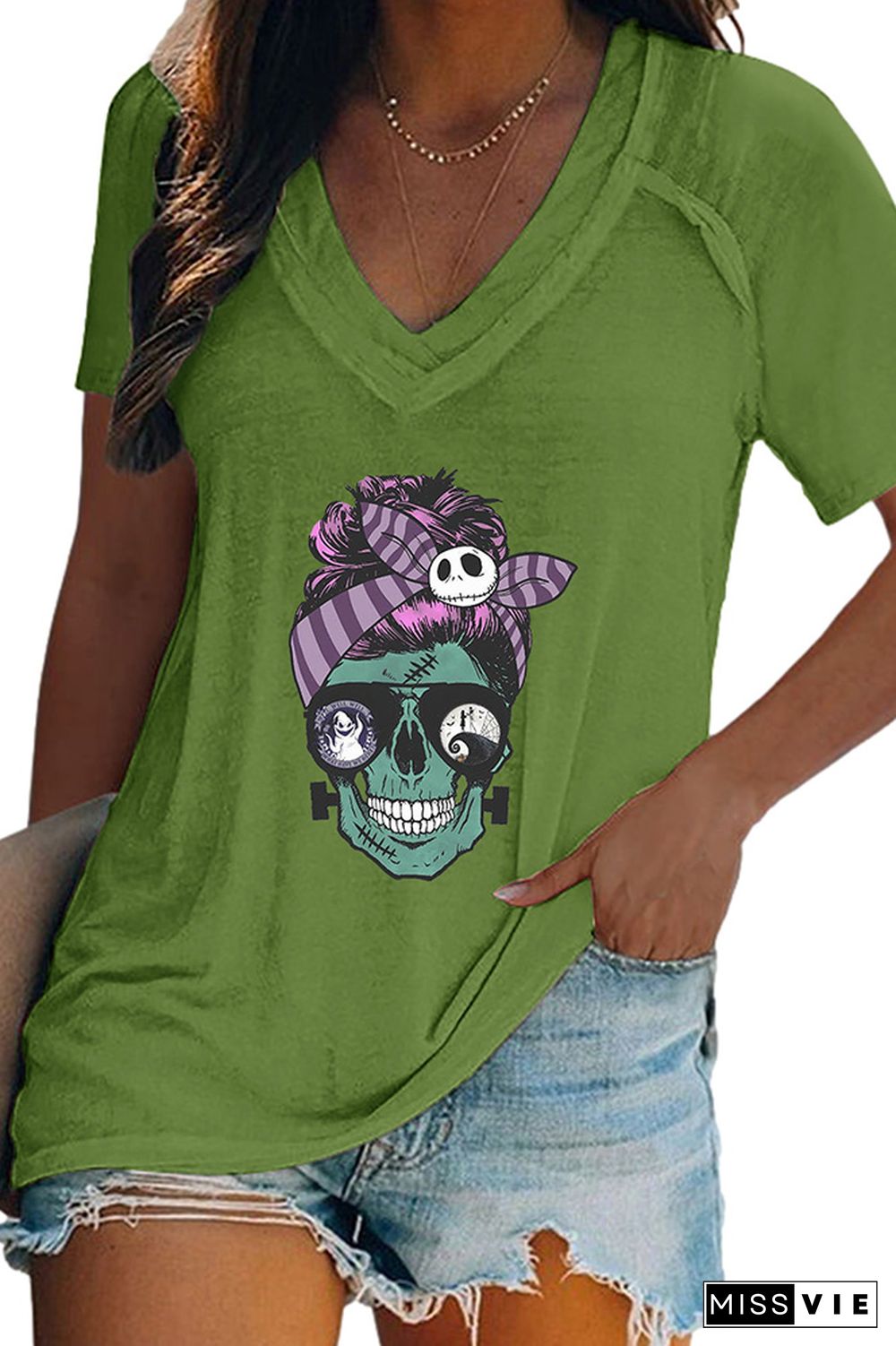 Nightmare Before Christmas Skull Tank Graphic Tee