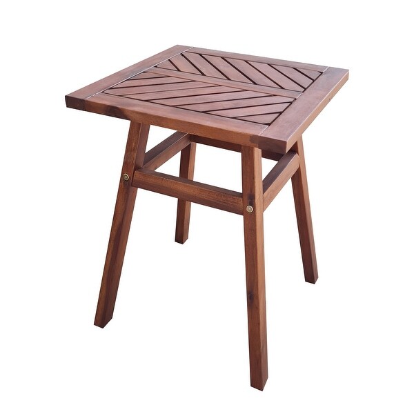 Brown Oakland Acacia Bistro Table by DreamPatio