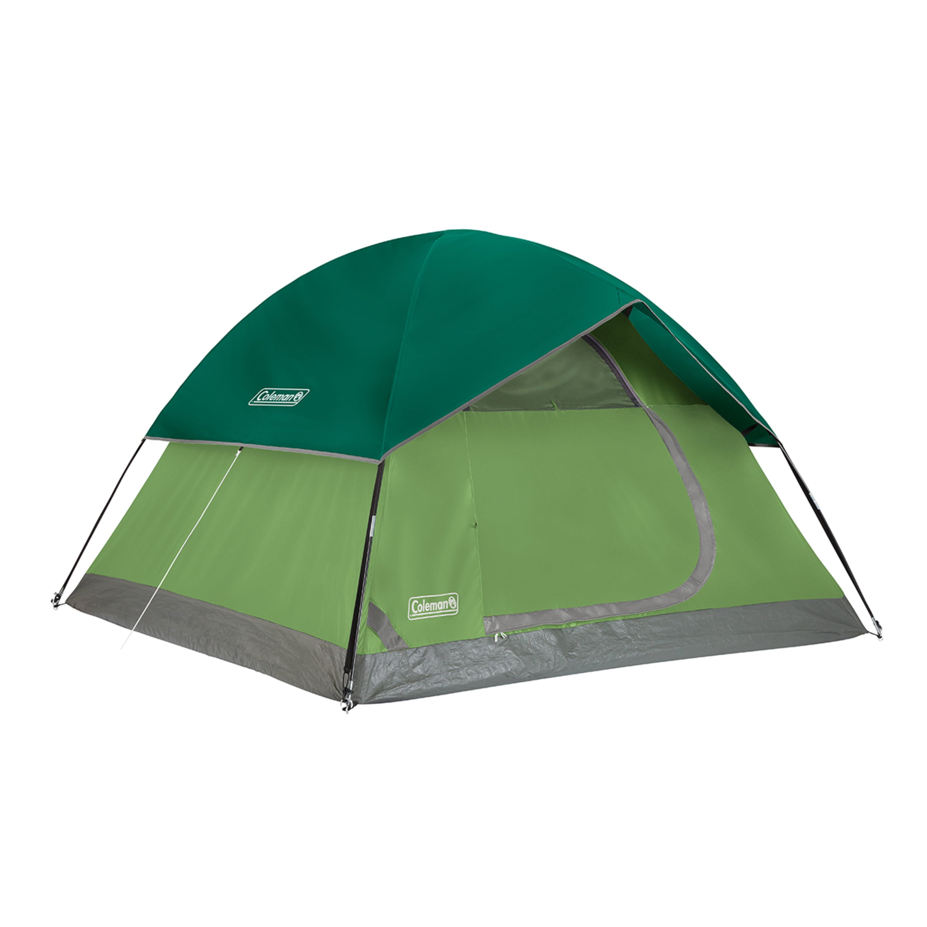 Coleman Sundome 3-Person 7 x 7 x 4 ft. WeatherTec Camp Tent， Spruce Green