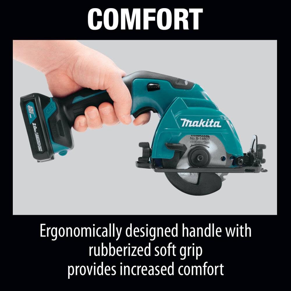 Makita 12 Volt Max CXT Lithium-Ion 3-3/8 in. Cordless Circular Saw Kit SH02R1 from Makita