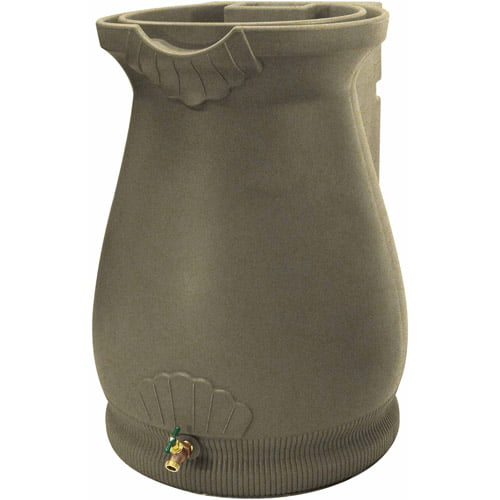 Good Ideas Rain Wizard Urn 65 Gallon Rain Barrel - Sandstone