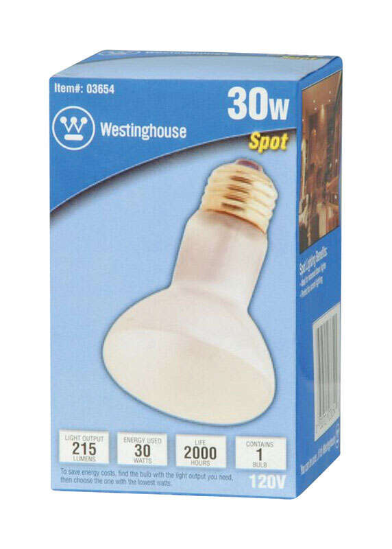 Westinghouse 30 W R20 Spotlight Incandescent Bulb E26 (Medium) White 1 pk